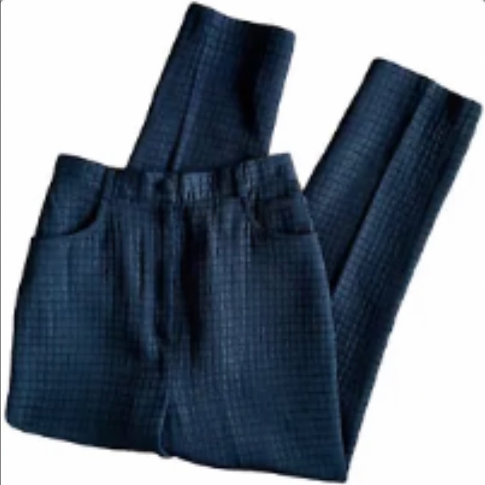 GEORGES RECH Vintage 1980s
Black Jacquard Grid Cigarette Pant